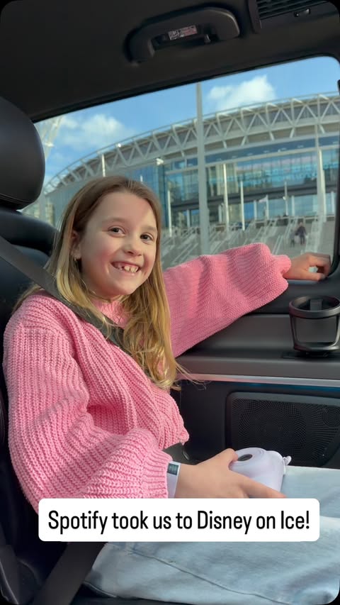 Instagram post by @lifewiththebusbys for Disney On Ice. Caption reads: [...] thanks to @spotifyuk! We went I see Disney....