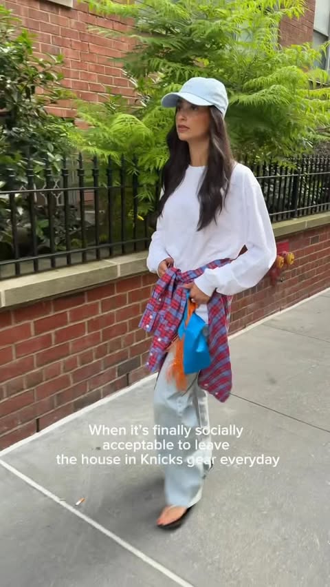 Instagram post by @marisamenist for Gap. Caption reads: Walking into game 5 with @gap like #GapCreator....