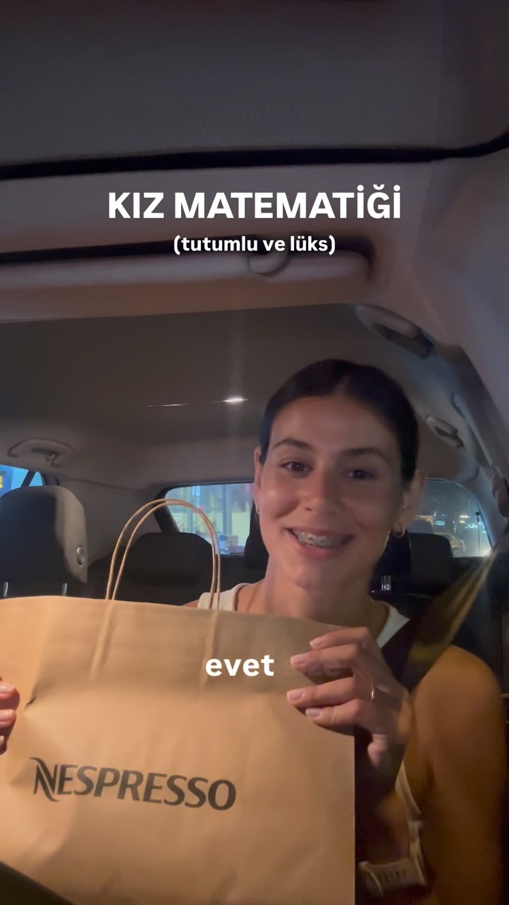Instagram post by @nazkaragozoglu for Nespresso. Caption reads: ev almış gibi bir yatırımı anlatmam dışında bir....