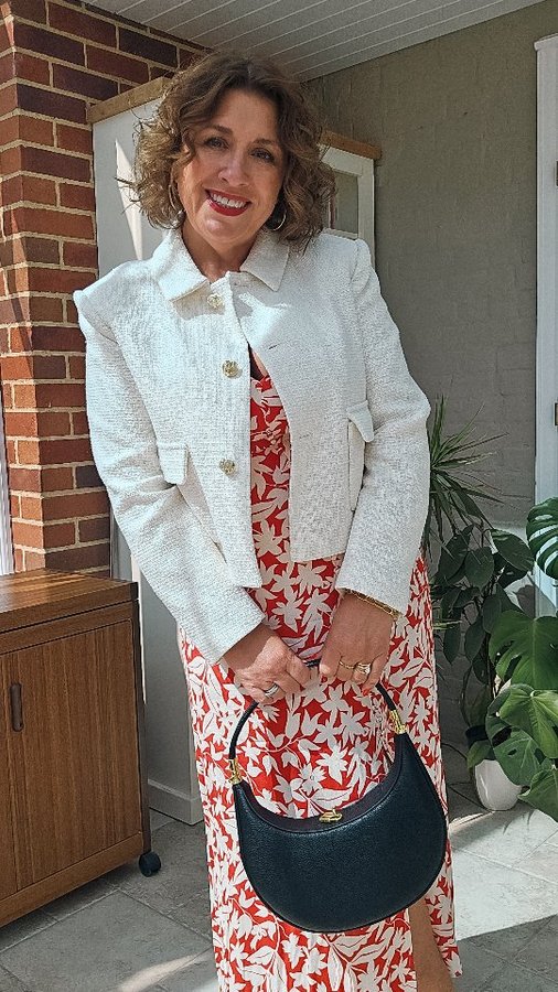 Instagram post by @dressedtothemax for Paradox London. Caption reads: My second wedding guest dress option did not go to....