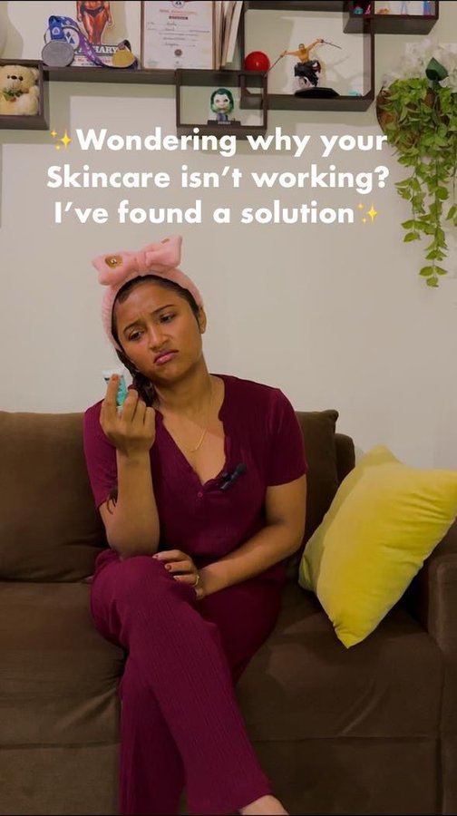 Instagram post by @dimple_with_dumbbell for The Co Being. Caption reads: Glow now, thank us later! ✨ Nourish your skin from....