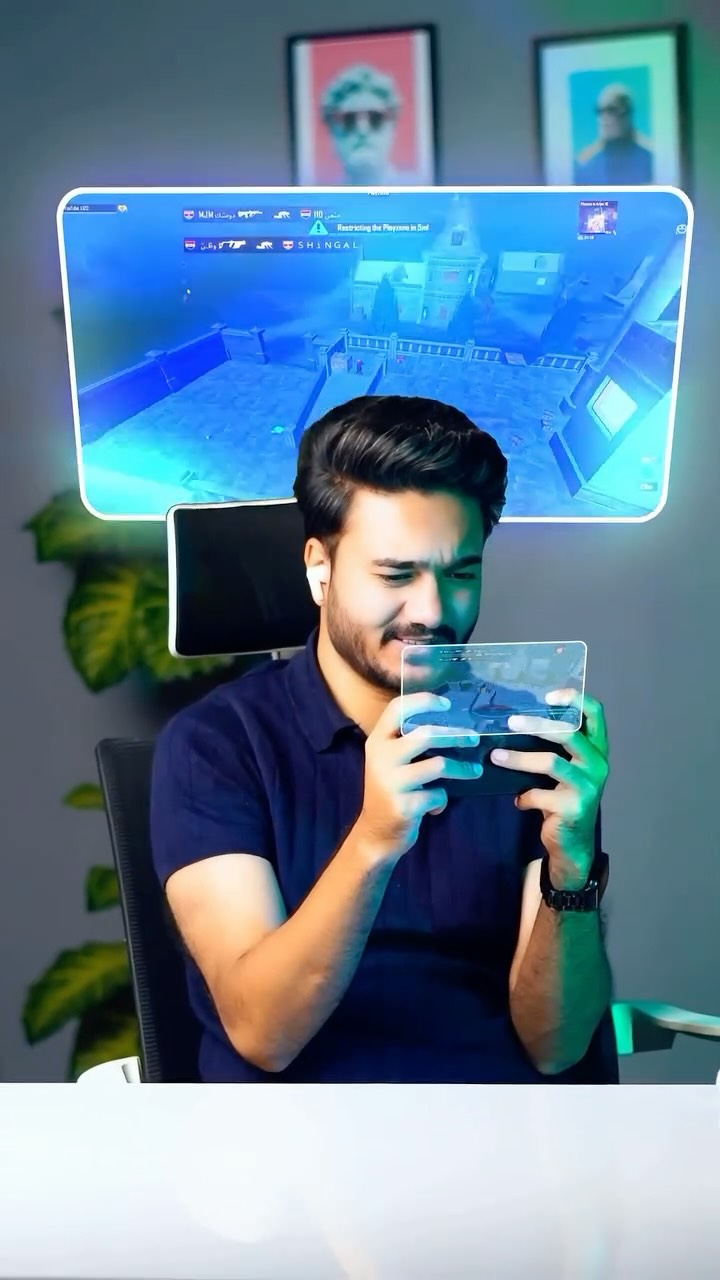 Instagram post by @faadi_dash for Audionic. Caption reads: [...] #battlemode #ownyourgame
#audionic #earbuds....