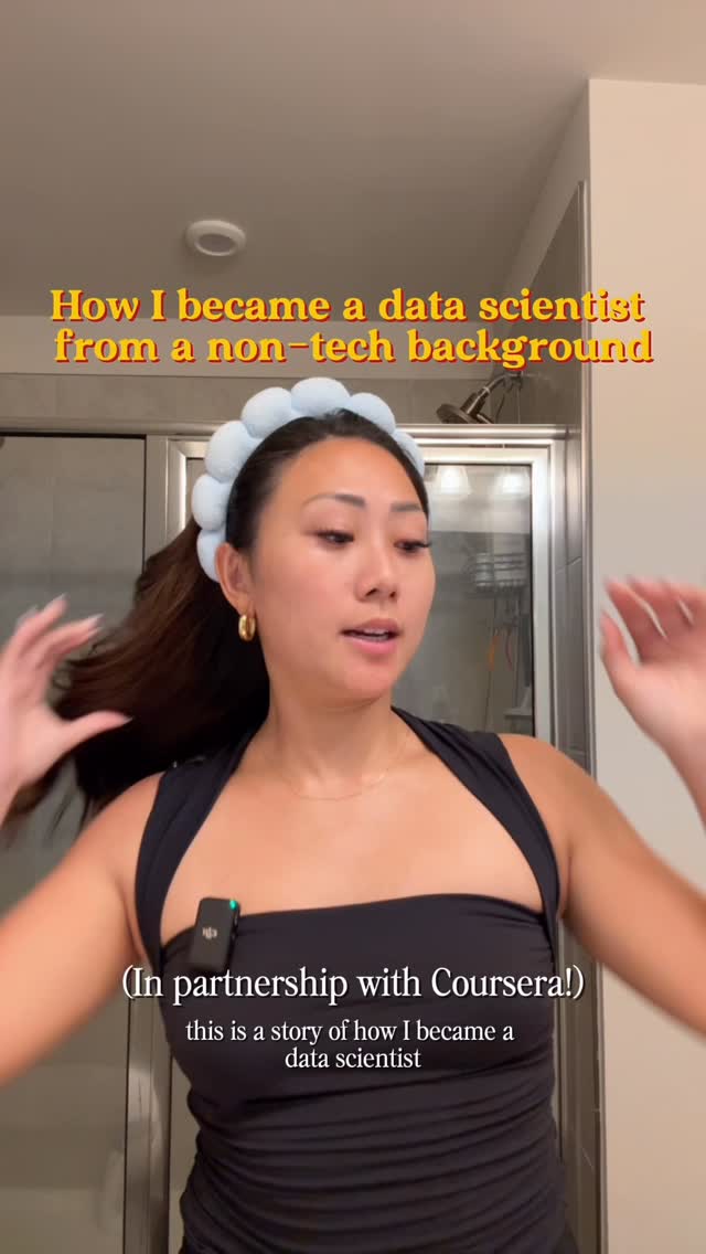 Instagram post by @meglovesdata for Coursera. Caption reads: #CourseraPartner Exposing the one course I took to....