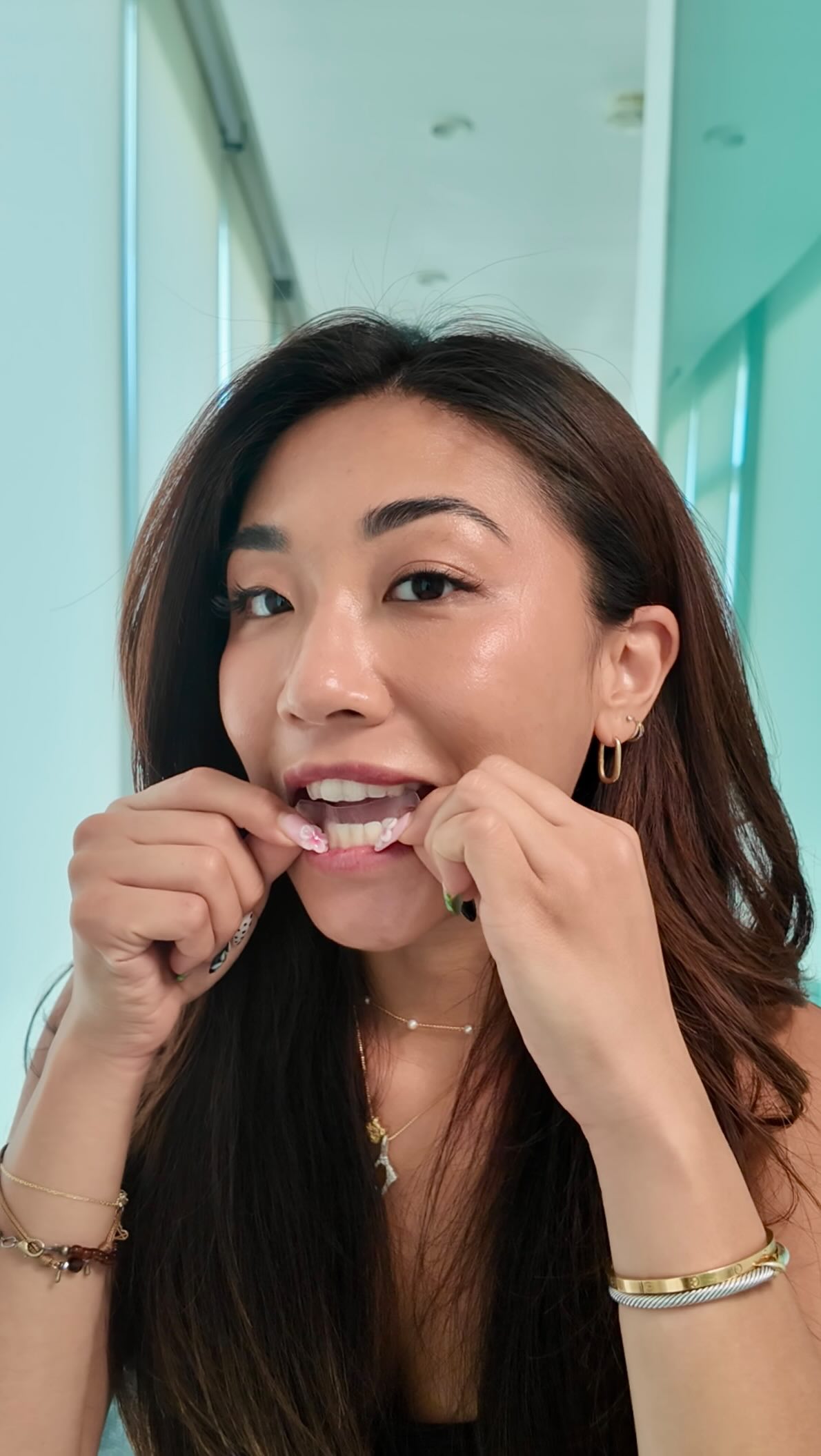 Instagram post by @iamsooyounlee for Crest. Caption reads: #Ad #CrestPartner Nothing boosts confidence like a....