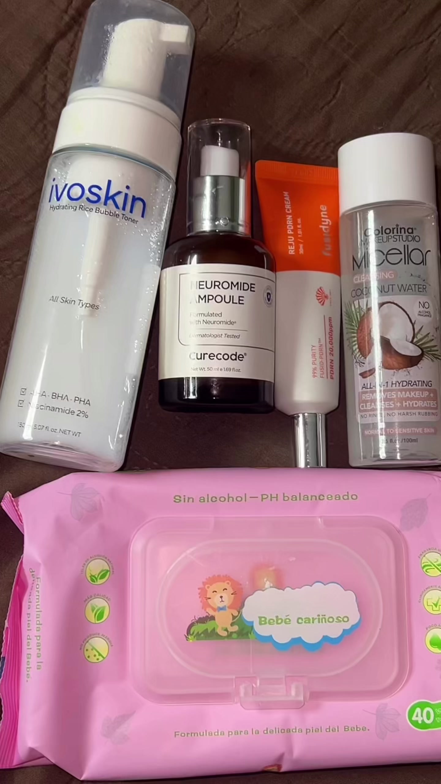 TikTok post by @the_skinnyperalta for Ivoskin. Caption reads: [...] products I love, I love that result.🥰....