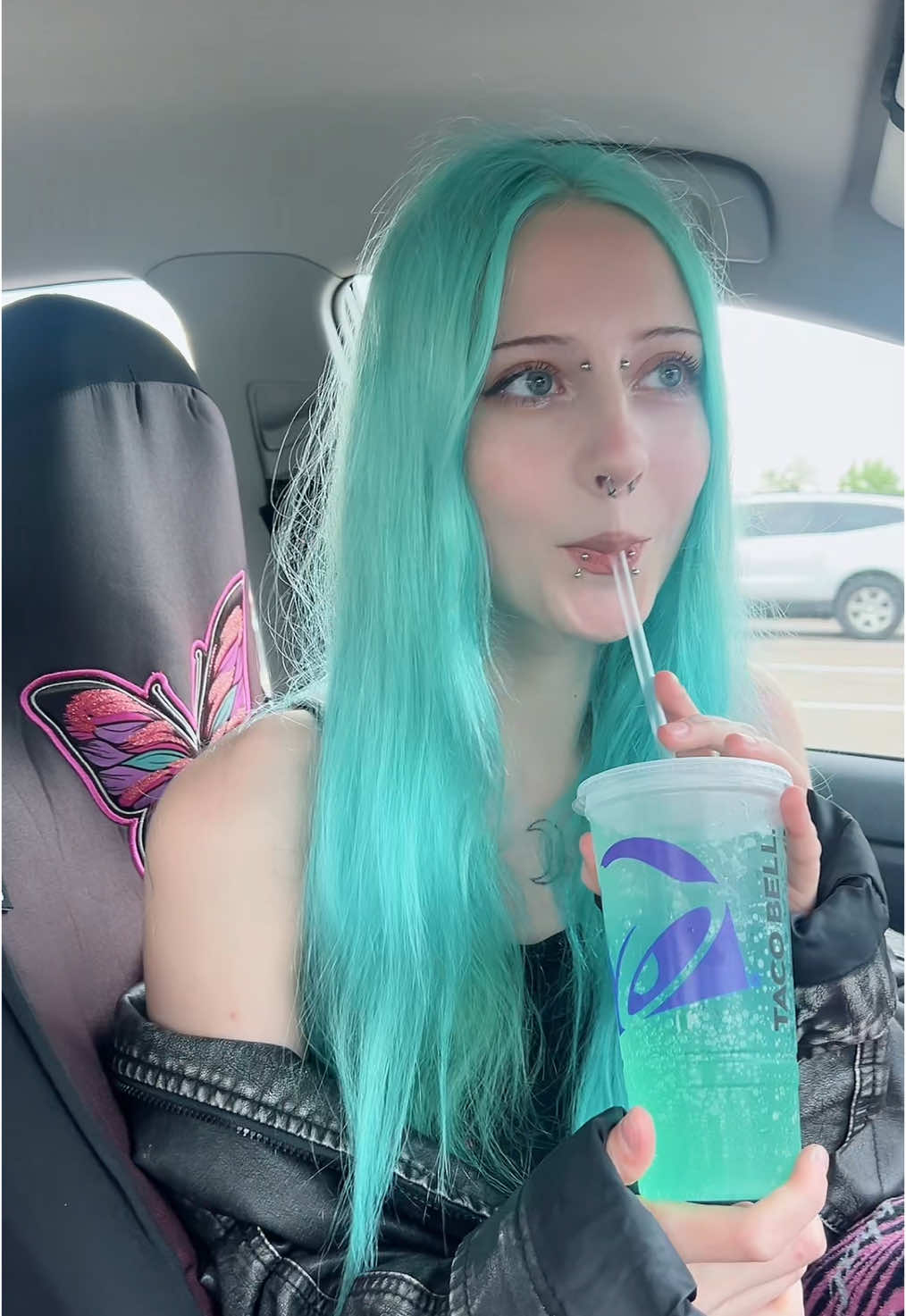 TikTok post by @dietc0kebb for Lunar Tides Hair. Caption reads: #bajablast hair @Lunar Tides .