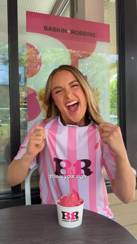 Instagram post by @brittany1wilson for Baskin-Robbins. Caption reads: [...] a game? For me it’s always been....