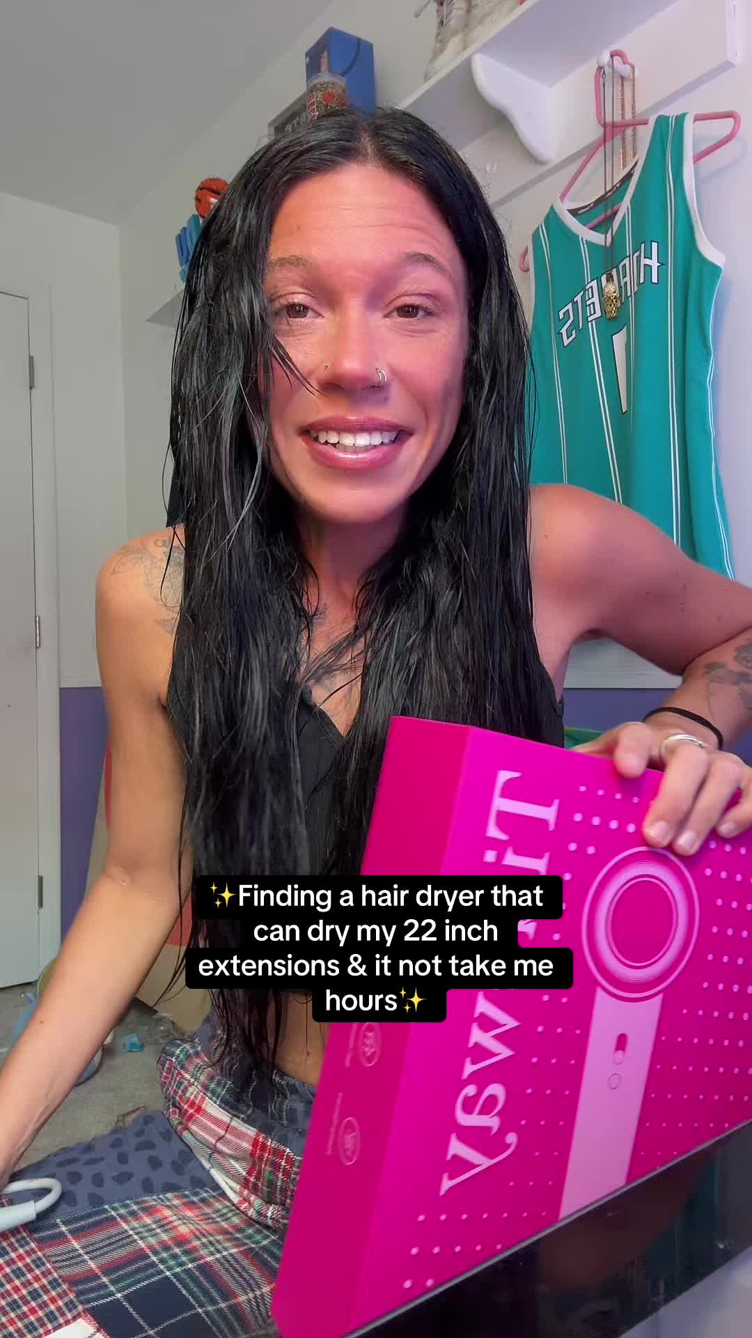 TikTok post by @lexismoun for Tideway. Caption reads: This one checks all the boxes  #tidewayhairdryer....