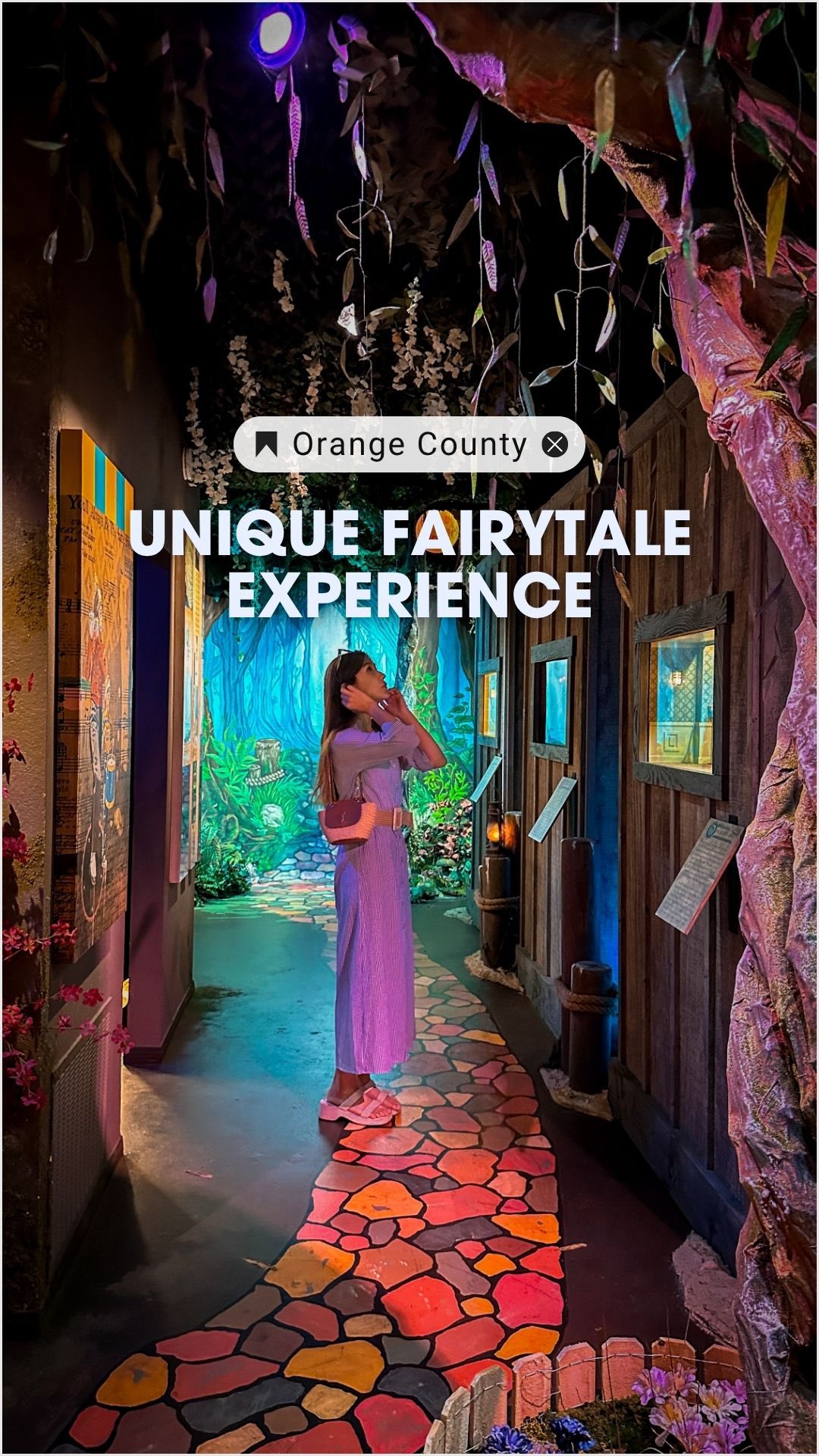 Instagram post by @teresa.ctw for fvrup.com. Caption reads: ✨ Discover a hidden fairytale in Orange County!....