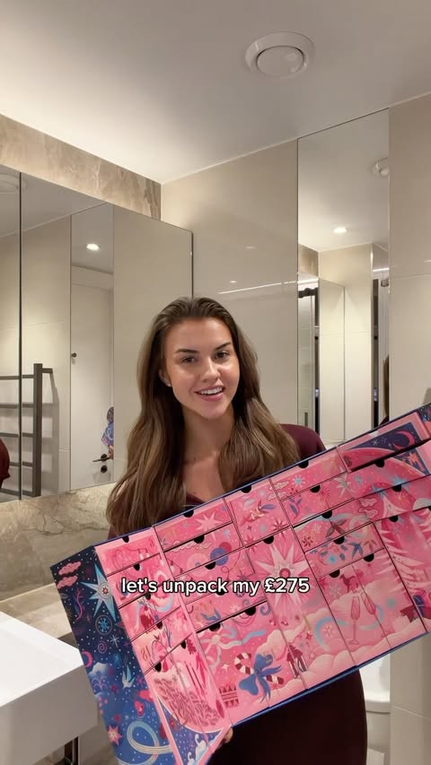 Instagram post by @isobellorna_ for Space NK. Caption reads: Seeing how much my @spacenk advent calendar is....