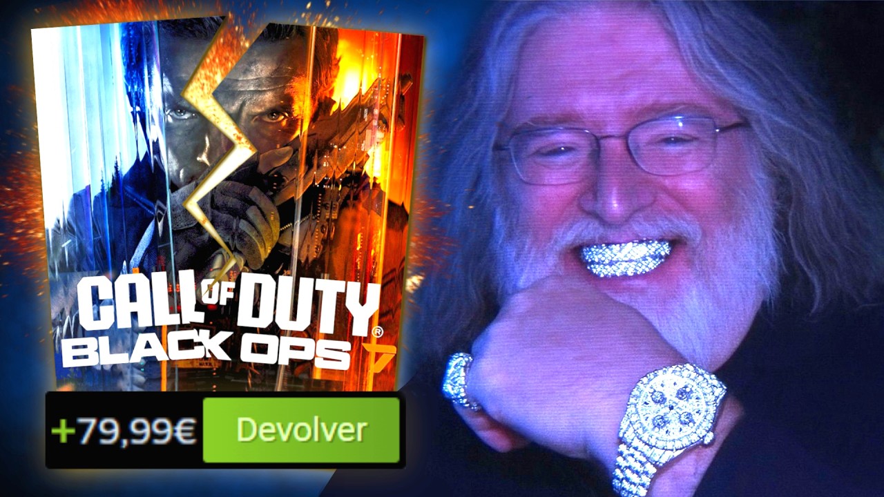 YouTube post by @MerlusoTV for IGN. Caption reads: STEAM HOLDS DOWN CALL OF DUTY DUE TO ITS AI.