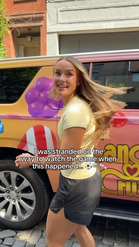 Instagram post by @brittany1wilson for Candy Crush Saga. Caption reads: GAME DAY saved! ⚽️ We found the Candy Crush Cabs....