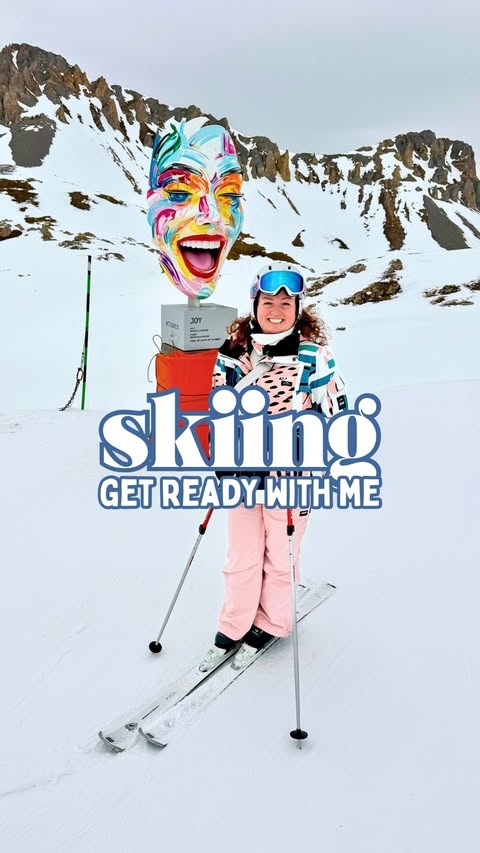 Instagram post by @brogantatexo for Sweaty Betty. Caption reads: what I wear skiing ⛷️❄️✨

Featuring @sweatybetty,....