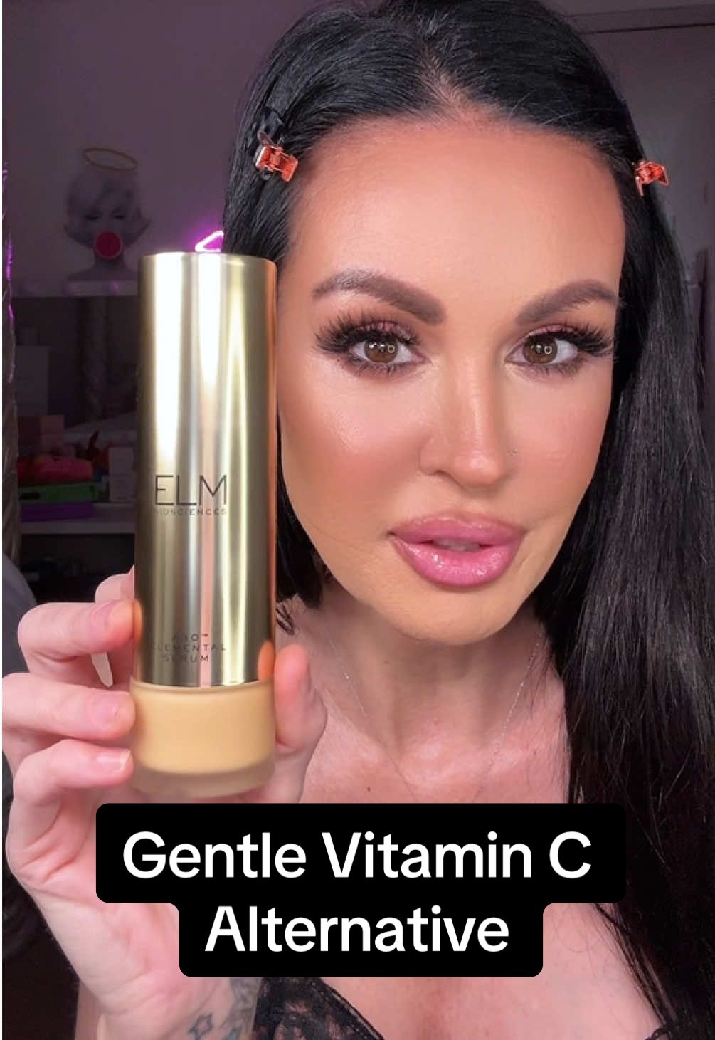 TikTok post by @jamiemichellehunter for Elm Biosciences. Caption reads: [...] skincare products that just works.@Elm....