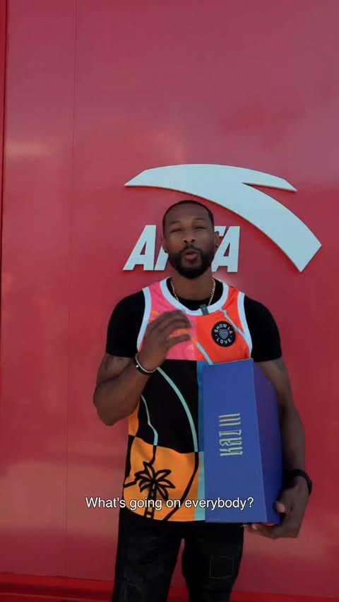 Instagram post by @everybody_hatechriss for ANTA. Caption reads: Pulled up to the ANTA Beverly Hills grand opening....