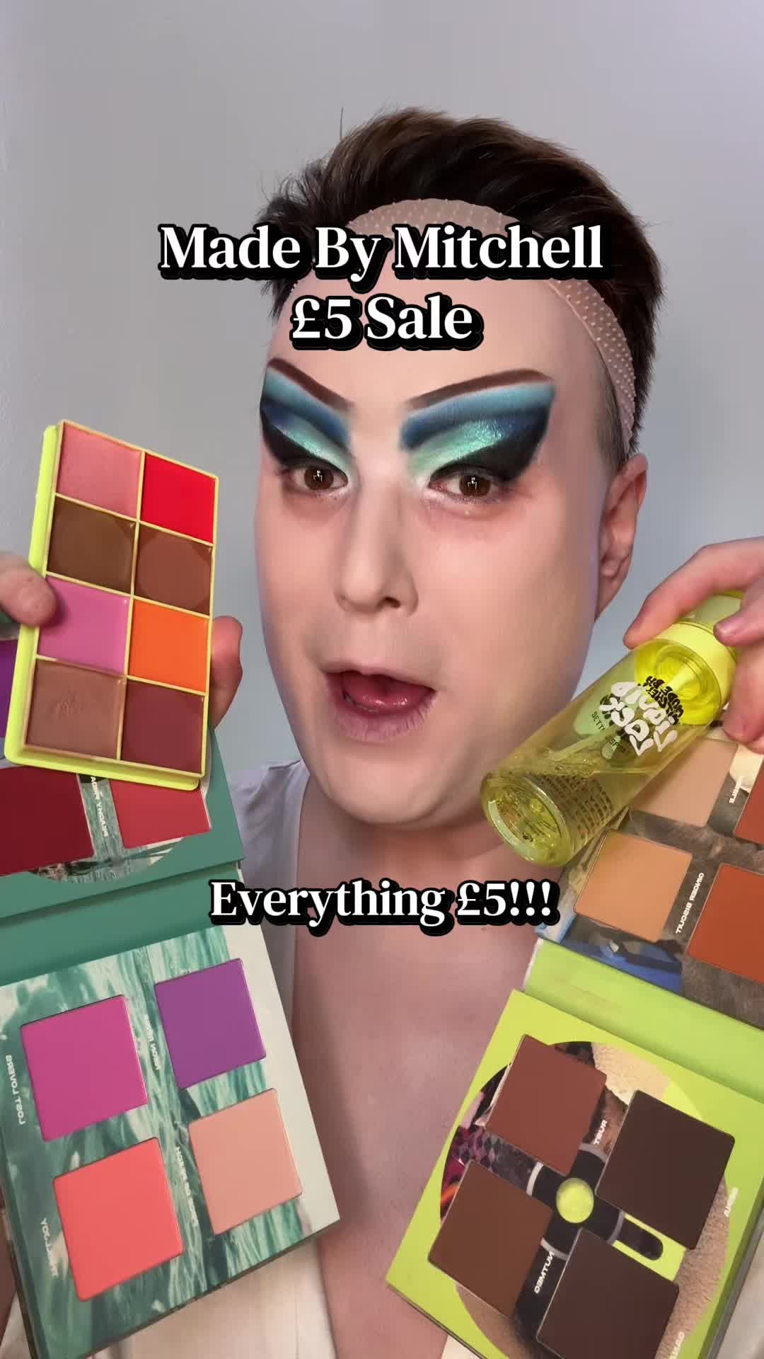 TikTok post by @rudevelvet for MADE BY MITCHELL. Caption reads: EVERYTHING £5 SALE OMG @🇬🇧MADEBYMITCHELL🇬🇧....