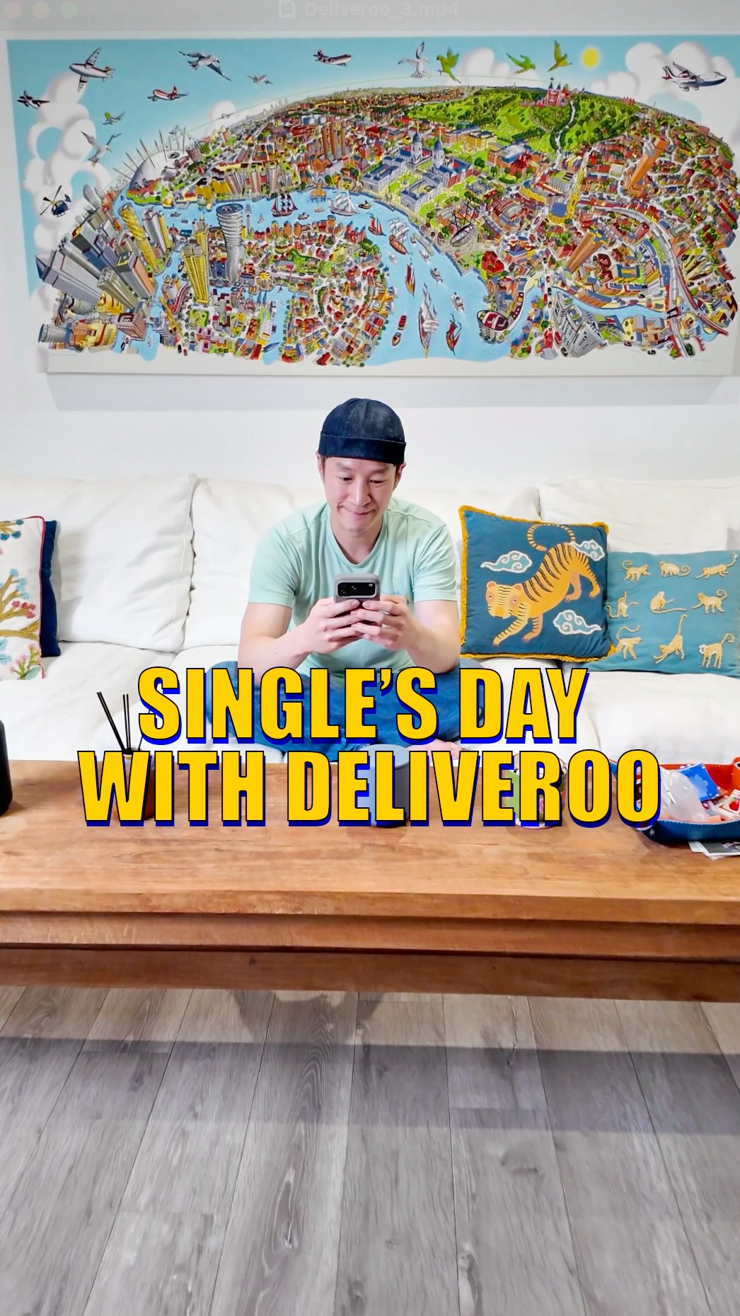 Instagram post by @rollinjoint1 for Deliveroo. Caption reads: AD | @deliveroo has exclusive spots like one of my....