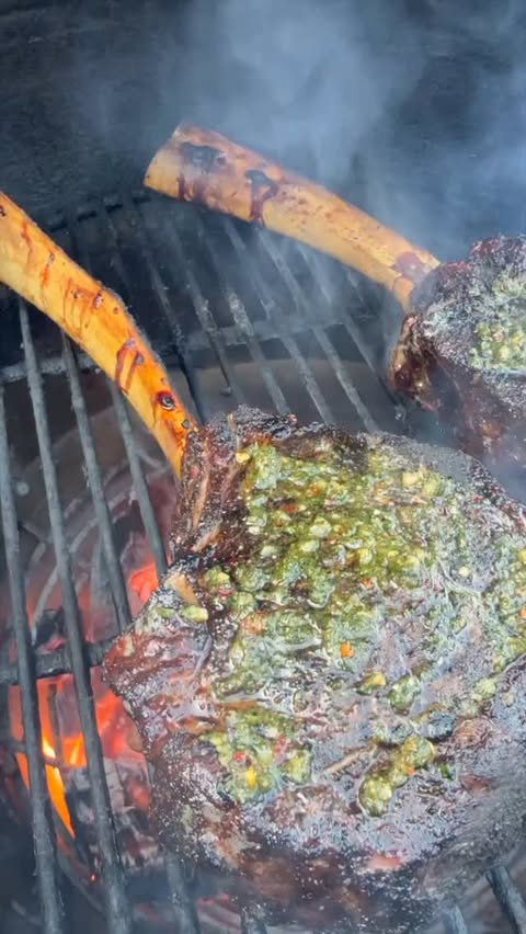 Instagram post by @grillthissmokethat for ButcherBox. Caption reads: [...] shrimp, and corn on the cob! #butcherbox.