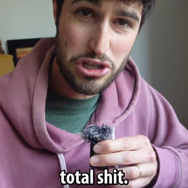 Instagram post by @levi_hildebrand for Fresh Prep. Caption reads: The bar for sponsored content is on the floor....