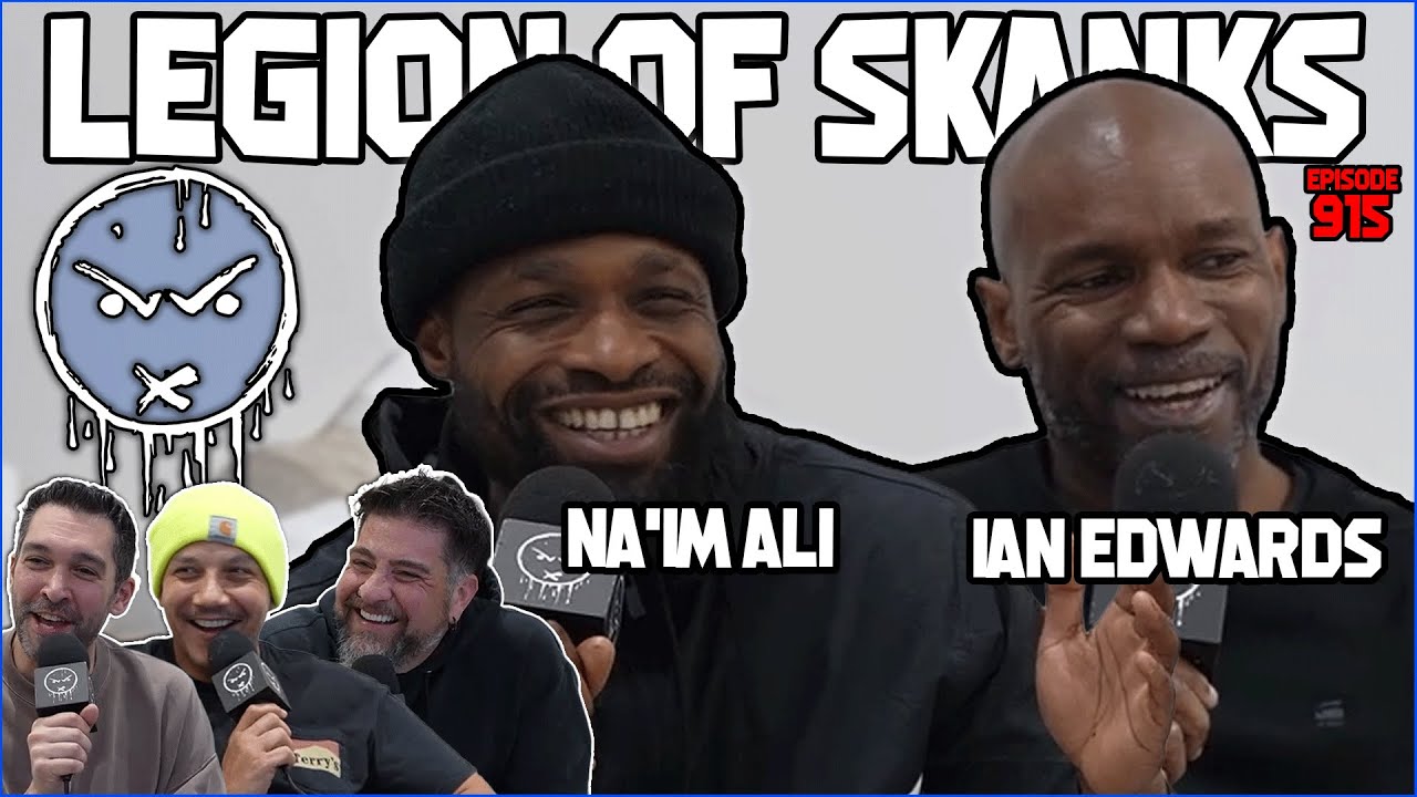 YouTube post by @LegionPodcast for Sheath Underwear. Caption reads: Ian Edwards & Na'im Ali - Illegal Money - Legion....