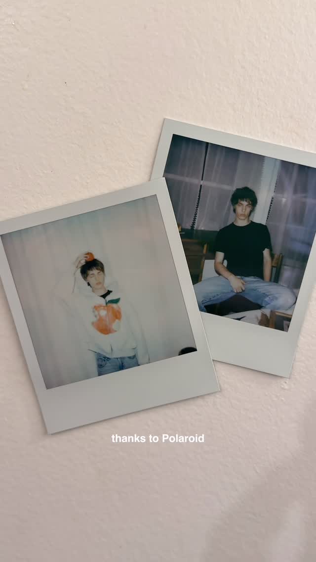 Instagram post by @parlker for Polaroid. Caption reads: I finally filled part of the empty walls in my....