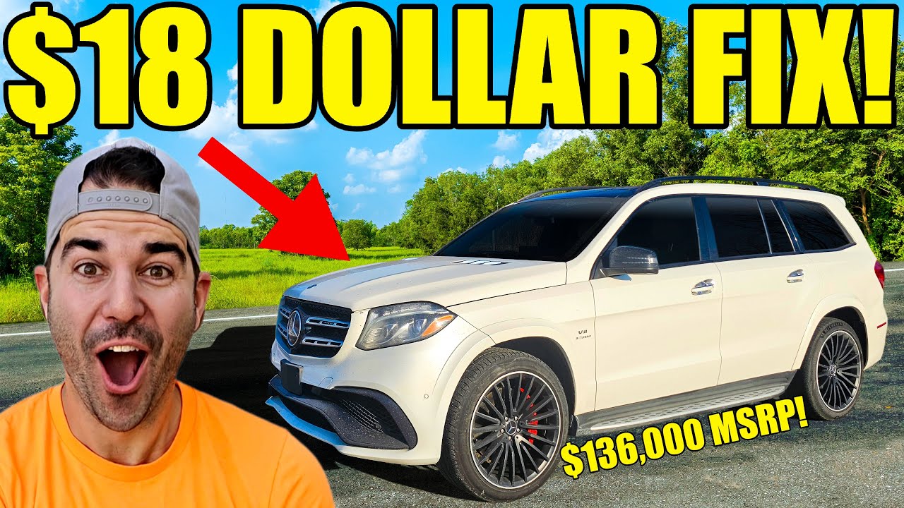 YouTube post by @LegitStreetCars for AMSOIL INC. Caption reads: I Bought A Broken GLS63 AMG For DIRT CHEAP & Fixed....