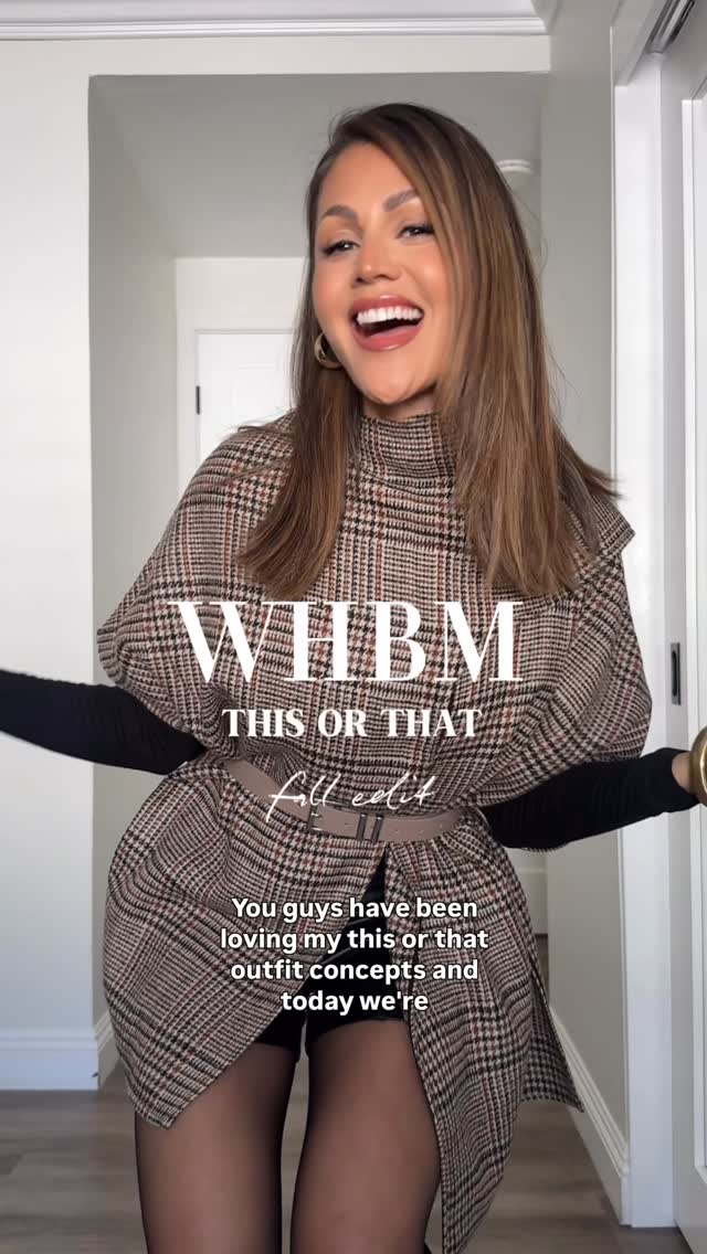 Instagram post by @zee_styledit for White House Black Market. Caption reads: WHBM fall edit → this or that?
I’ll take both....