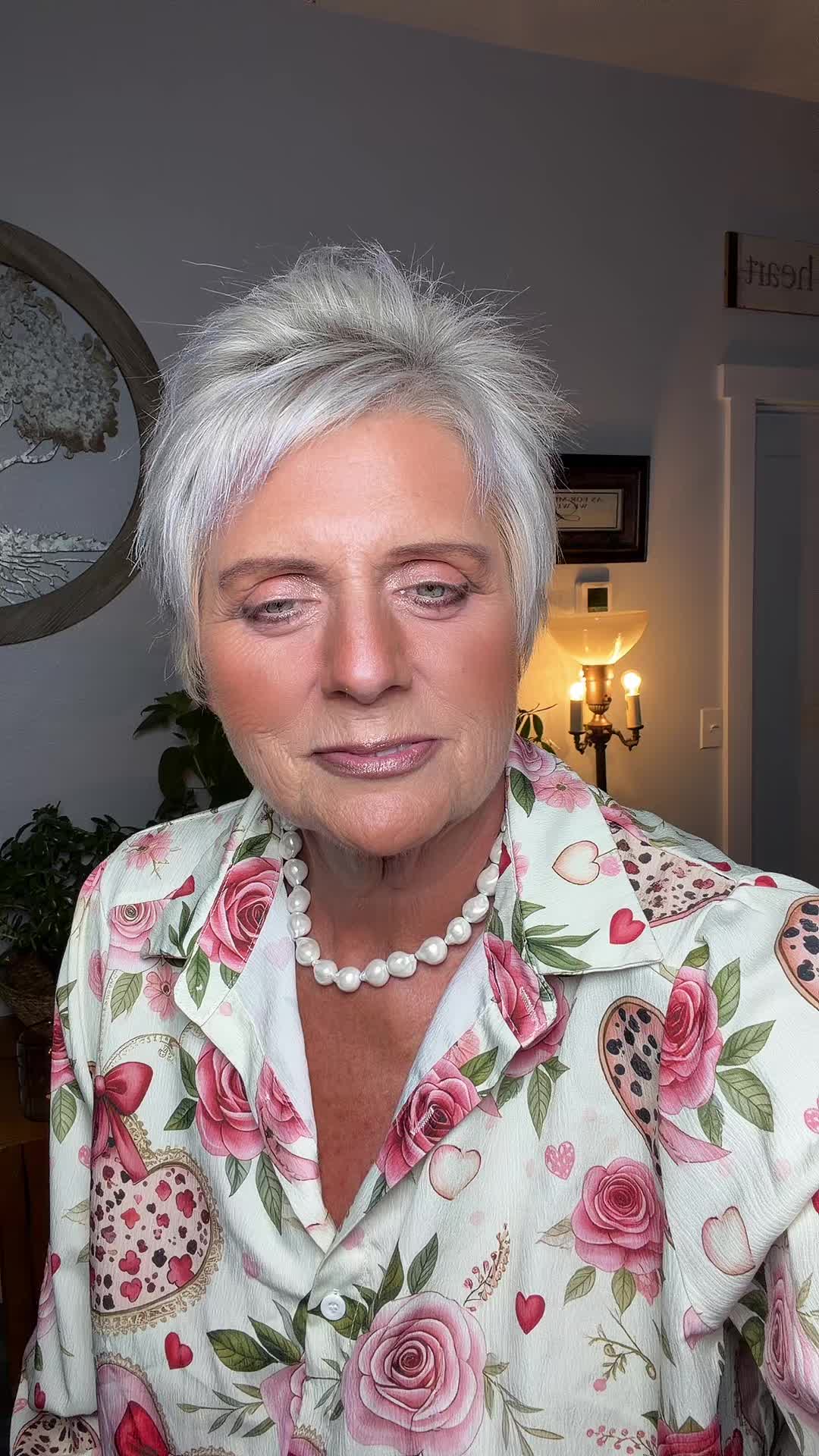 TikTok post by @loriyeust2 for Cherrybetty. Caption reads: @Cherrybetty #over60club #fashionover40 #blouse....