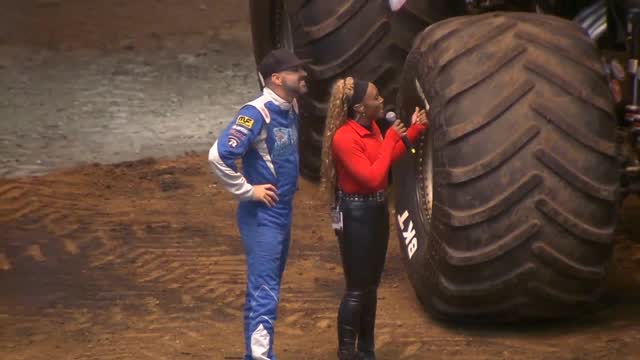 Instagram post by @bgranger2 for Monster Jam. Caption reads: @BGranger2 starts event 2 off on top! 

He takes....