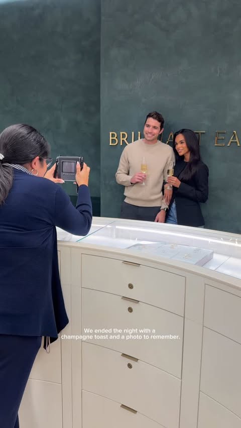 Instagram post by @nicoletaveras for Brilliant Earth. Caption reads: [...] than with a date night at @brilliantearth 🤍.