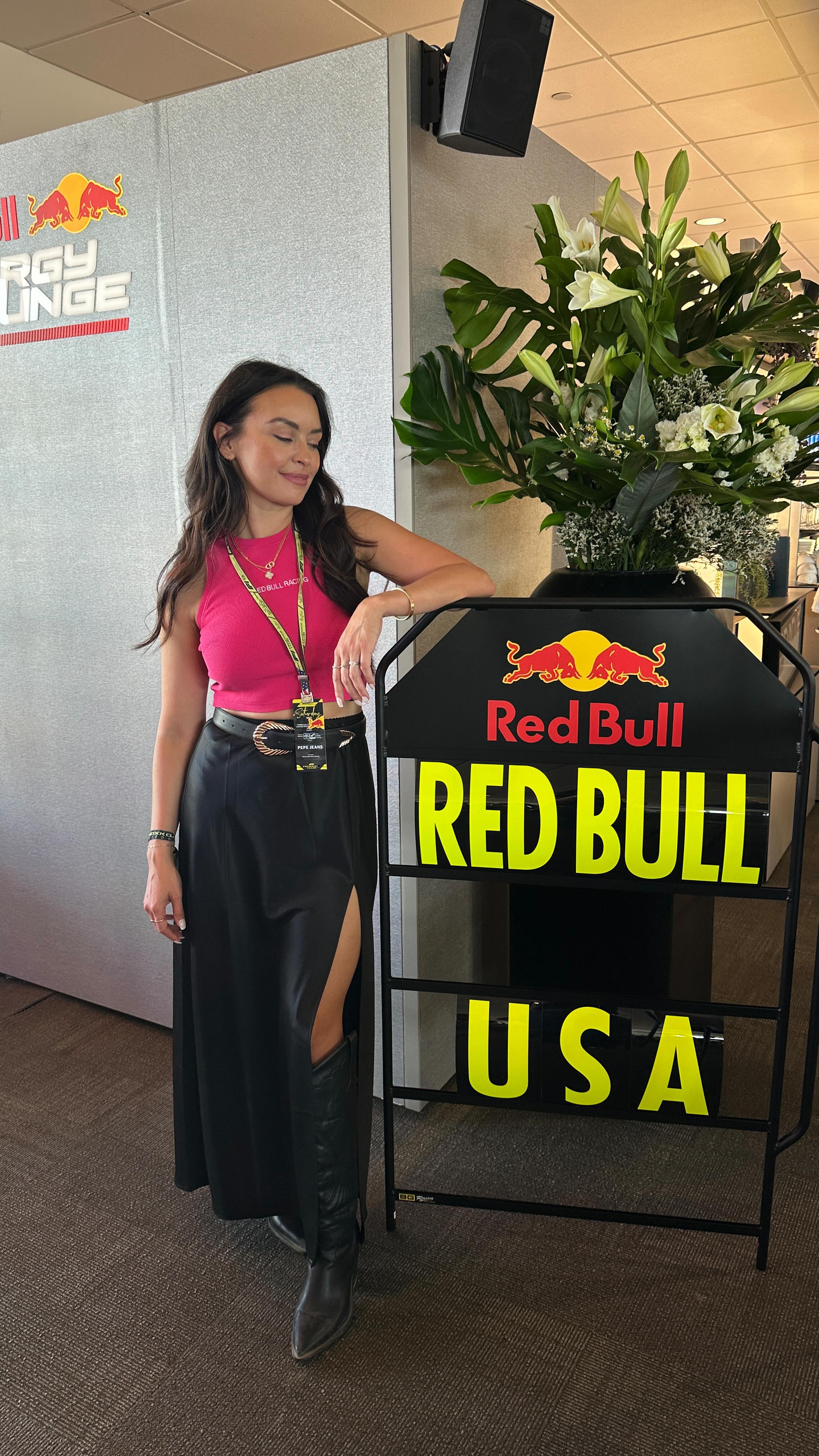 Instagram post by @bayoucitylifestyle for Oracle Red Bull Racing. Caption reads: Was today a dream or did it really happen? I am....