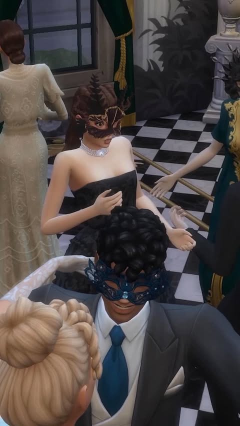 Instagram post by @kokoshkapino for The Sims. Caption reads: [...] tell your own versions of a classic!....