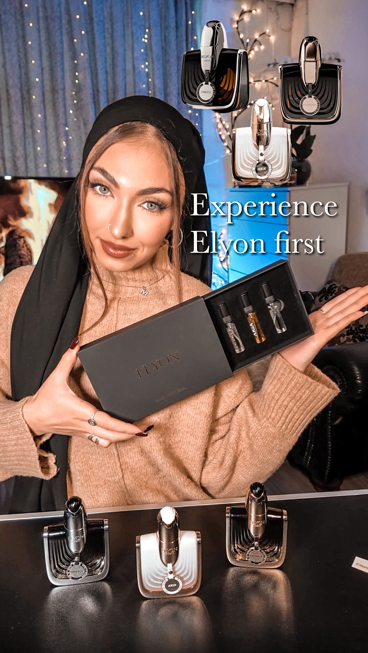 Instagram post by @cypriotsisterscents for Elyon Dubai. Caption reads: [...] code “CYPRIOTSISTER” at checkout!! ✅....