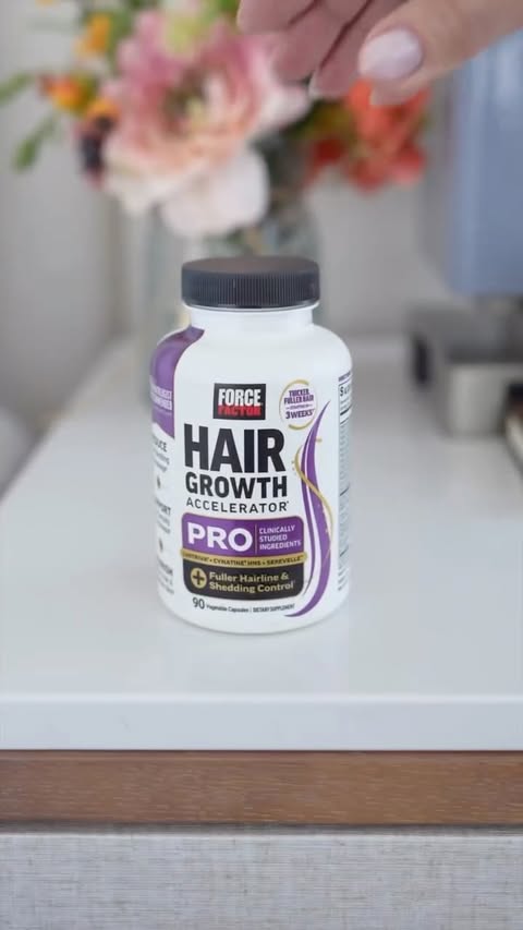 Instagram post by @olgaferrara_ny for Force Factor. Caption reads: [...] within. I’ve been taking @forcefactor Hair....