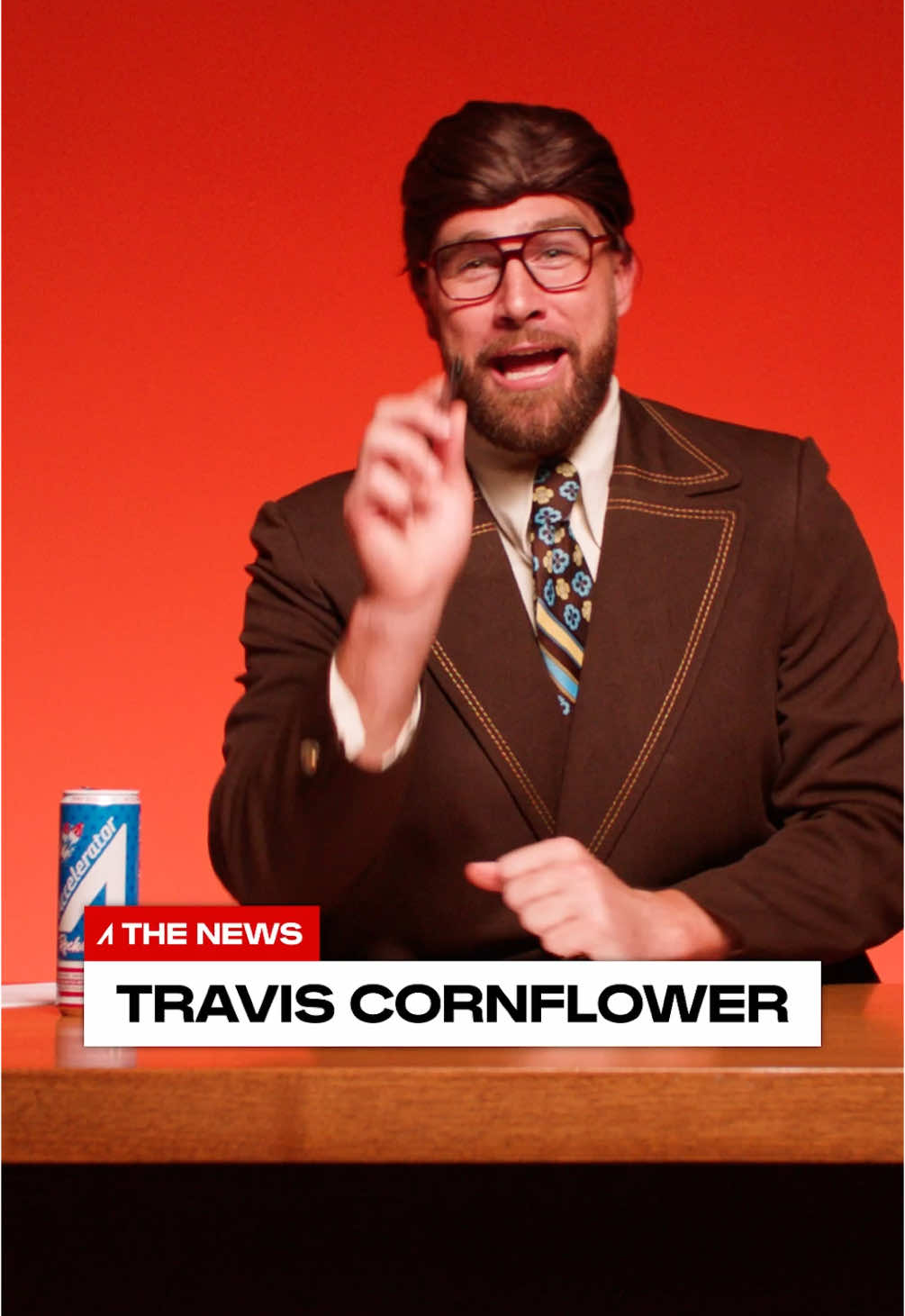 TikTok post by @traviskelce for Accelerator Active Energy. Caption reads: [...] Ice Pop with your order! @Accelerator Active....