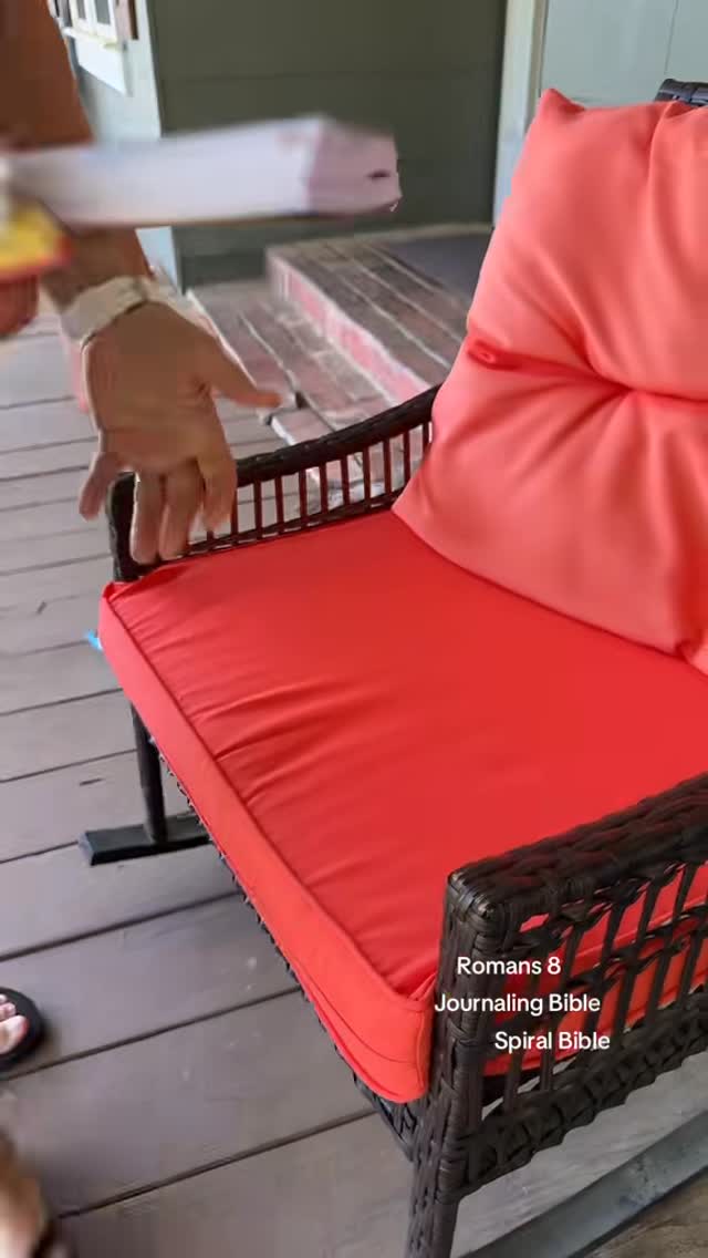 Instagram post by @andiswansondunn for Spiral Bible. Caption reads: Romans 8 using my @spiralbible Spending Time with....