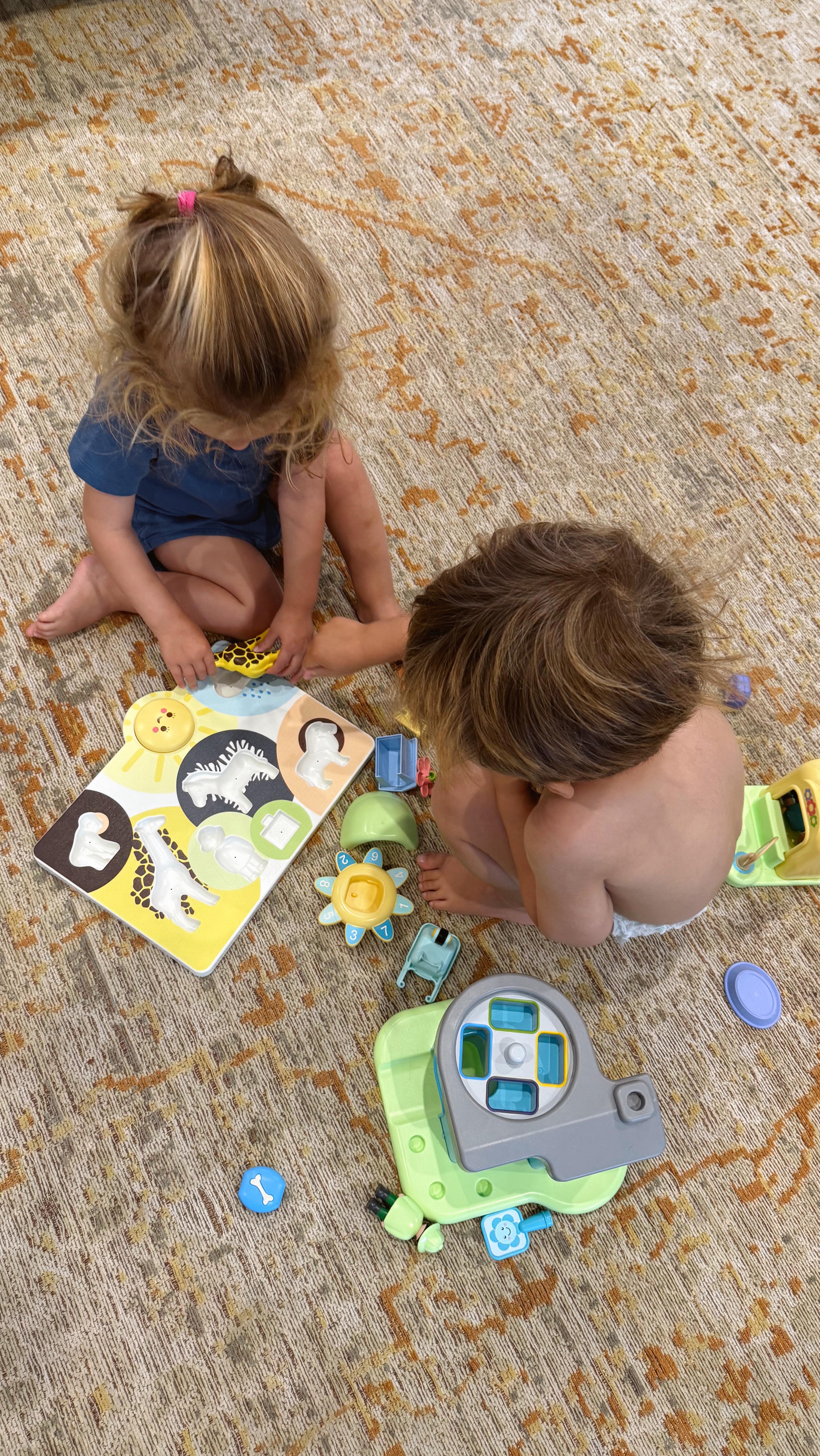 Instagram post by @elena_pappas for PLAYMOBIL. Caption reads: I recently introduced @playmobil to my kids, and....