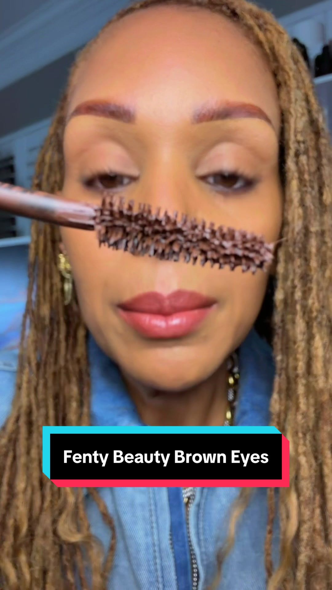 TikTok post by @annisha_vsg_tanksley0 for Fenty Beauty. Caption reads: [...] brown eyes😍😍😍😍😍😍😍😍😍😍😍 @Fenty....