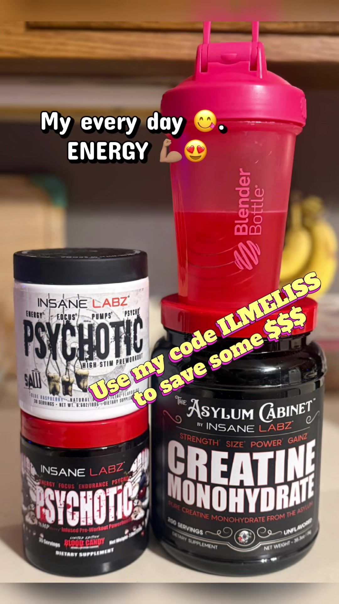 TikTok post by @ginameliss for Insane Labz. Caption reads: [...] on their website to save some $. @Insane....