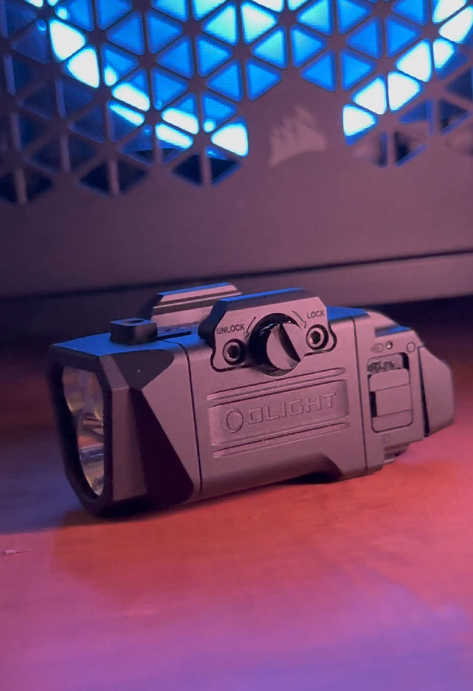 TikTok post by @dailydoseoftools for Olight. Caption reads: Olights brand new PL X!! The industries first....