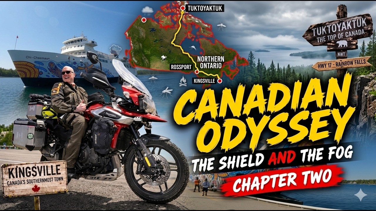 YouTube post by @tigercoward for Carpuride. Caption reads: NORTH OF SUPERIOR | Tuk Trek: A Canadian Odyssey —....