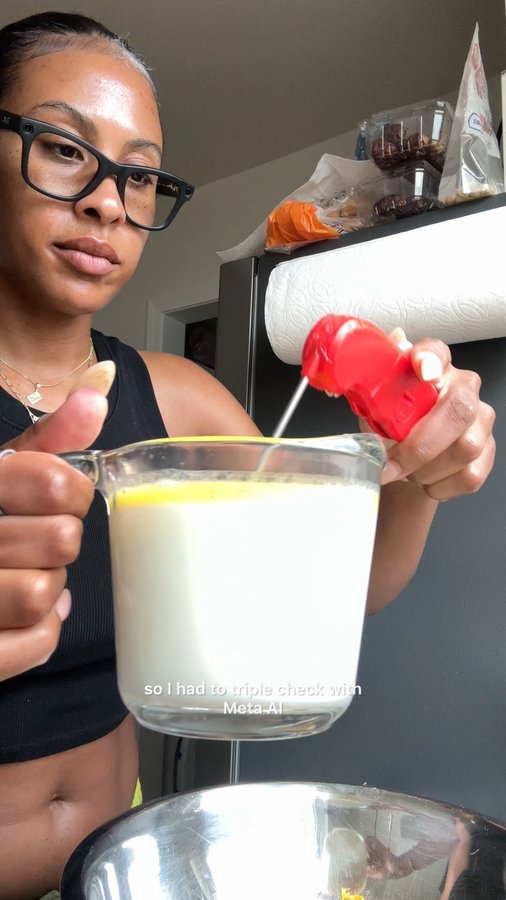 Instagram post by @justaddhotsauce for Ray-Ban. Caption reads: my coffee shop series is back and I’m making....