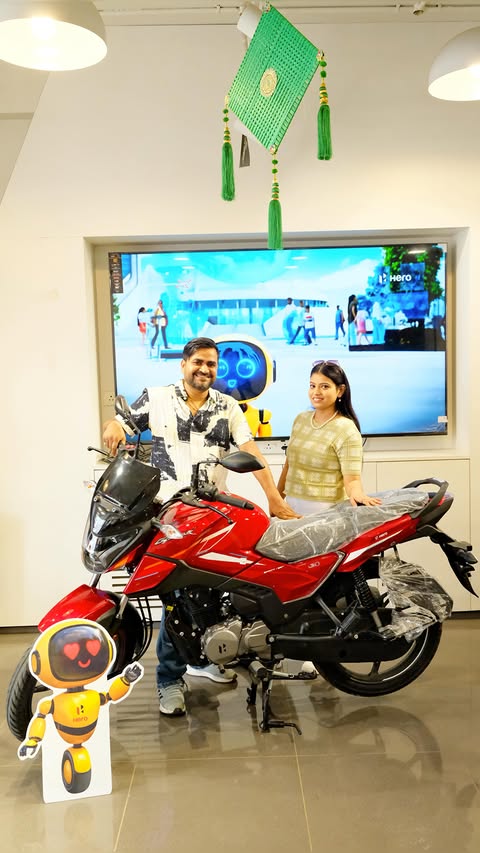 Instagram post by @its_lovely_lavish for Hero MotoCorp. Caption reads: This year, birthday gift had to be more than just....