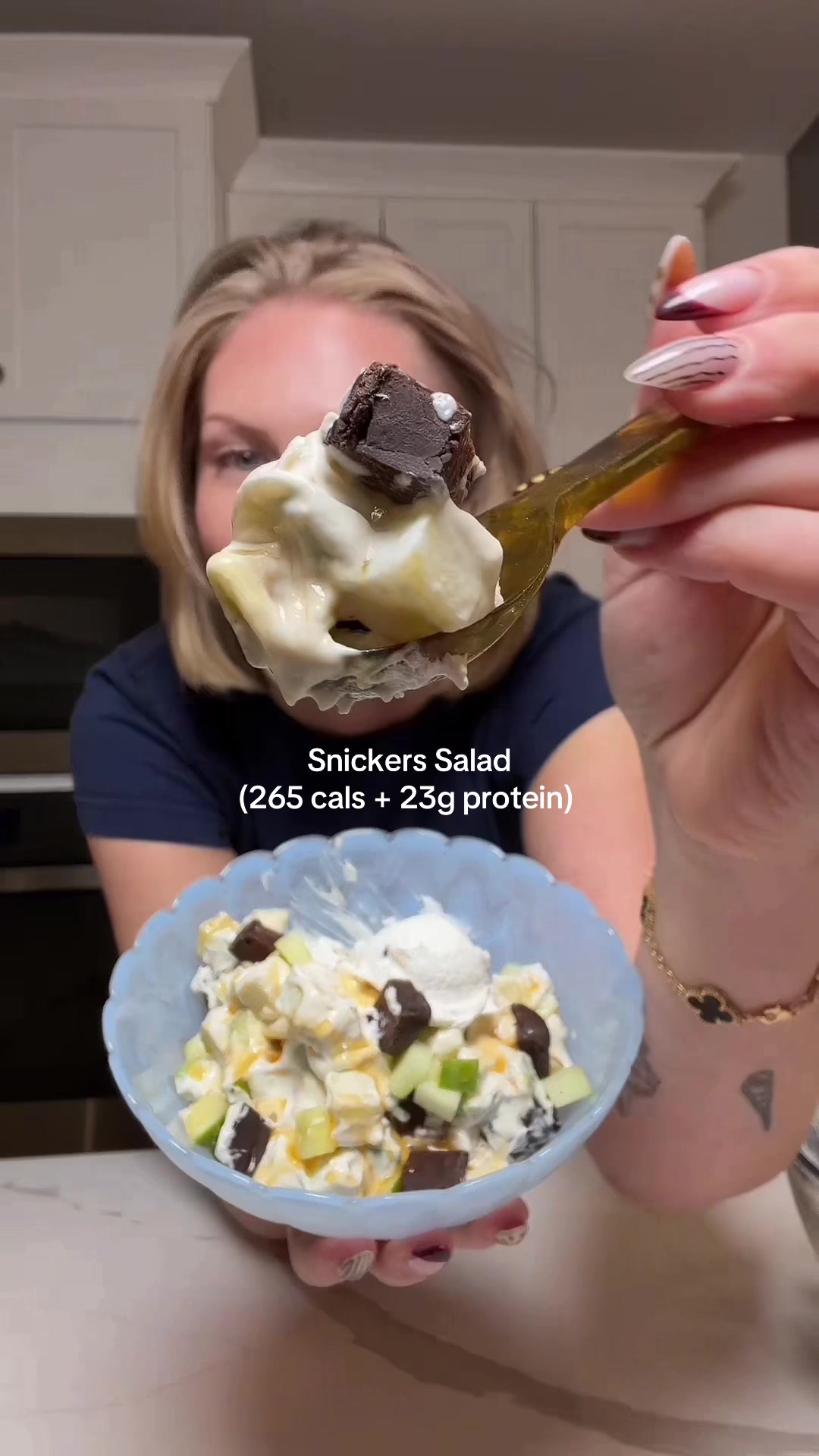 TikTok post by @smallersam_pcos for Clean Simple Eats. Caption reads: [...] Simply Vanilla Protein Powder (@Clean Simple....