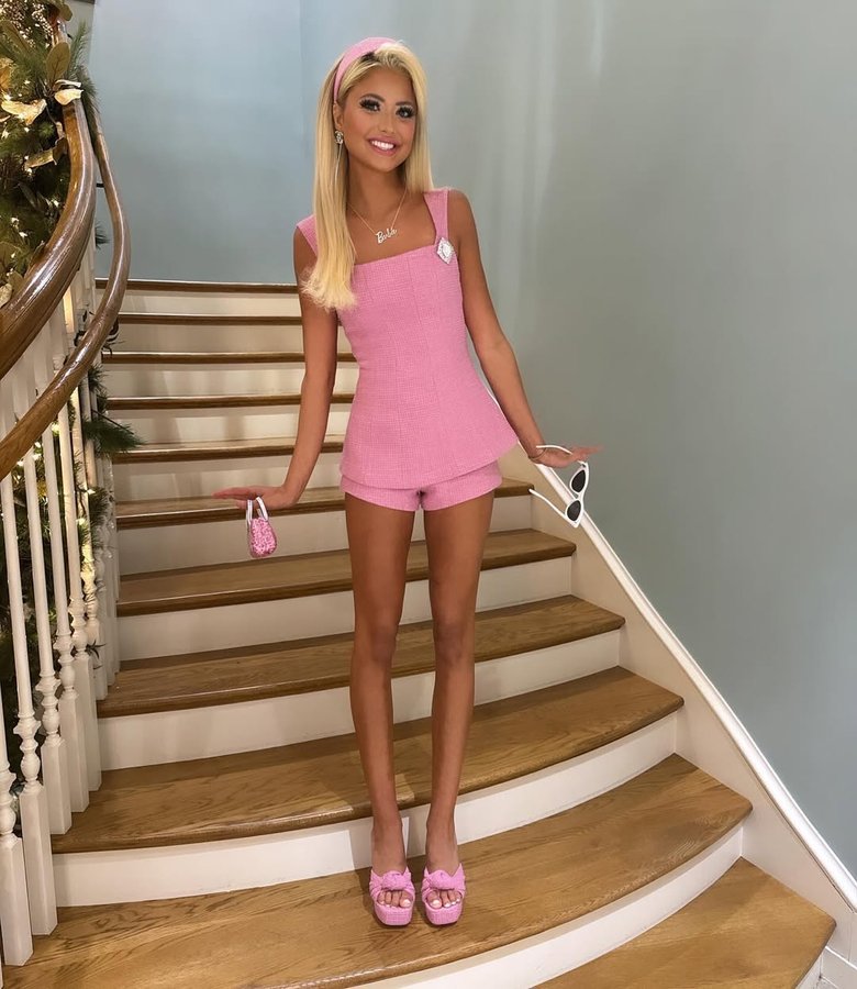 Instagram post by @kylan_darnell for Nana Jacqueline. Caption reads: Come on business Barbie, let’s go party.