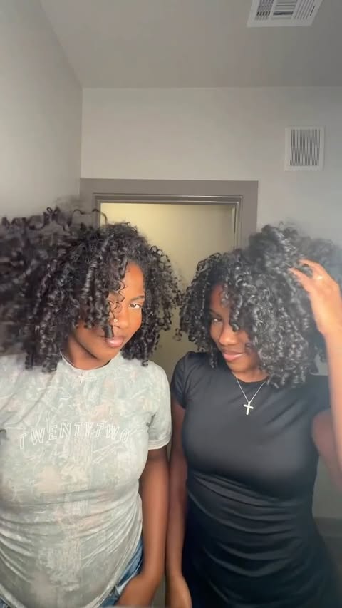 Instagram post by @aaliyahandallanah for Aunt Jackie's Curls & Coils. Caption reads: New look but still giving the girls the moisture....