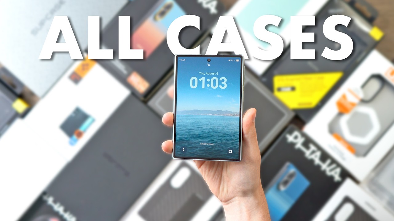 YouTube post by @VittorTech for Fashion Force Finds. Caption reads: Top Cases for Samsung Fold 8 - Here’s the winner….