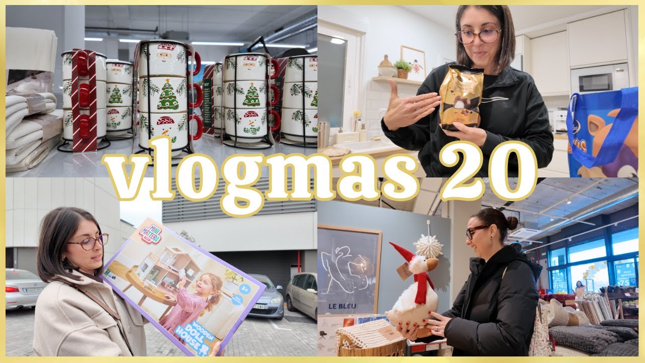 YouTube post by @albagarciadiez for Ultenic. Caption reads: ✨ VLOGMAS day 20 | JYSK and MERCADONA HAUL.