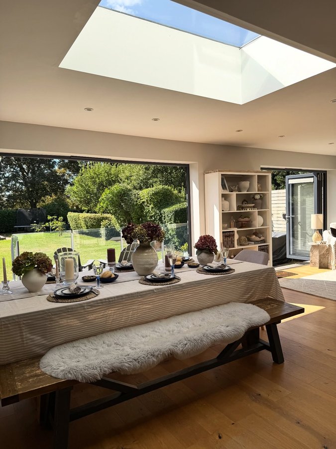 Instagram post by @oakenhome for Olivias. Caption reads: An autumnal table in the sunshine… not sure if....