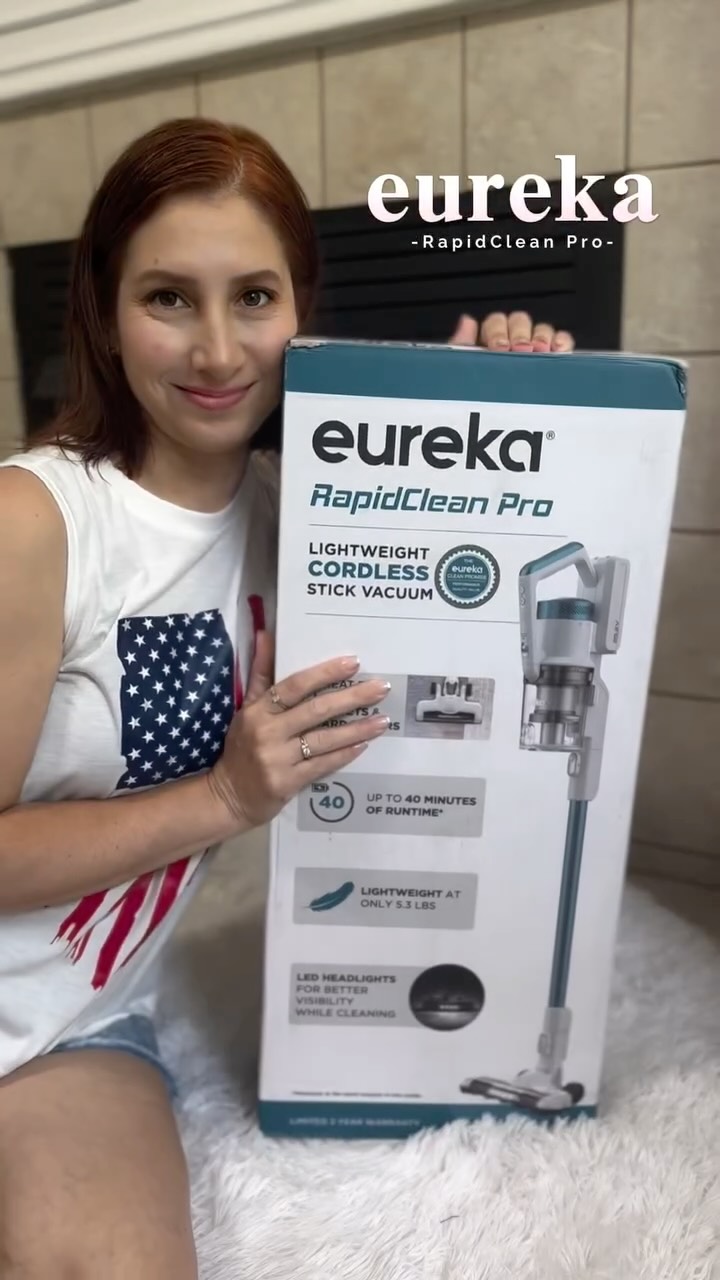 Instagram post by @brigitteilkaysavran for Eureka. Caption reads: [...] says cleaning has to be exhausting? The....